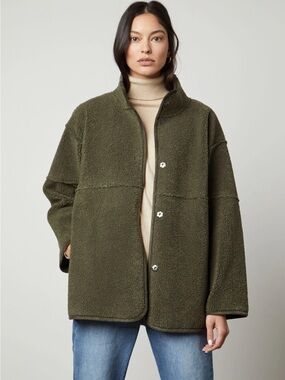 Velvet by Graham & Spencer Albany Luxe Sherpa Reversible Teddy Jacket Size Large